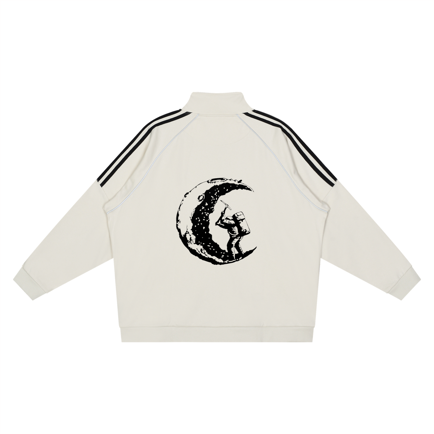 Reflection Striped Raglan Sleeve  Jacket