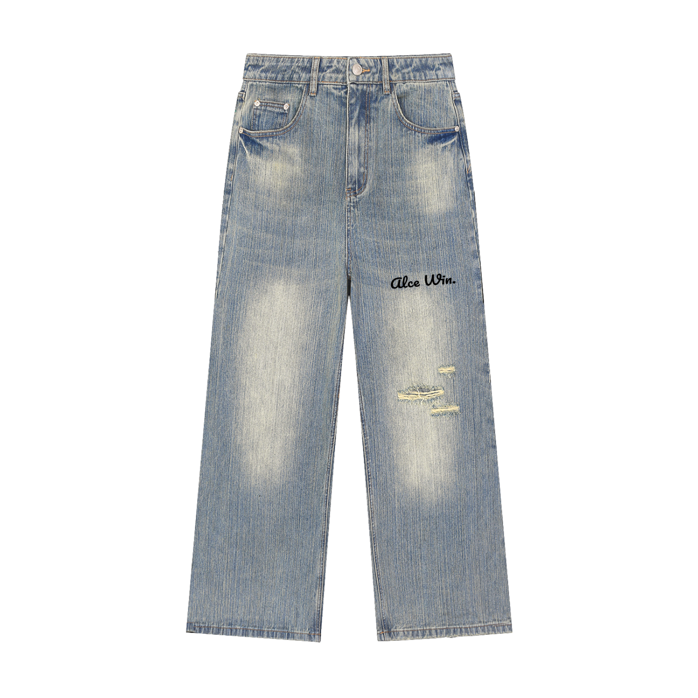 Distressed Denim Jeans - Alce Win.