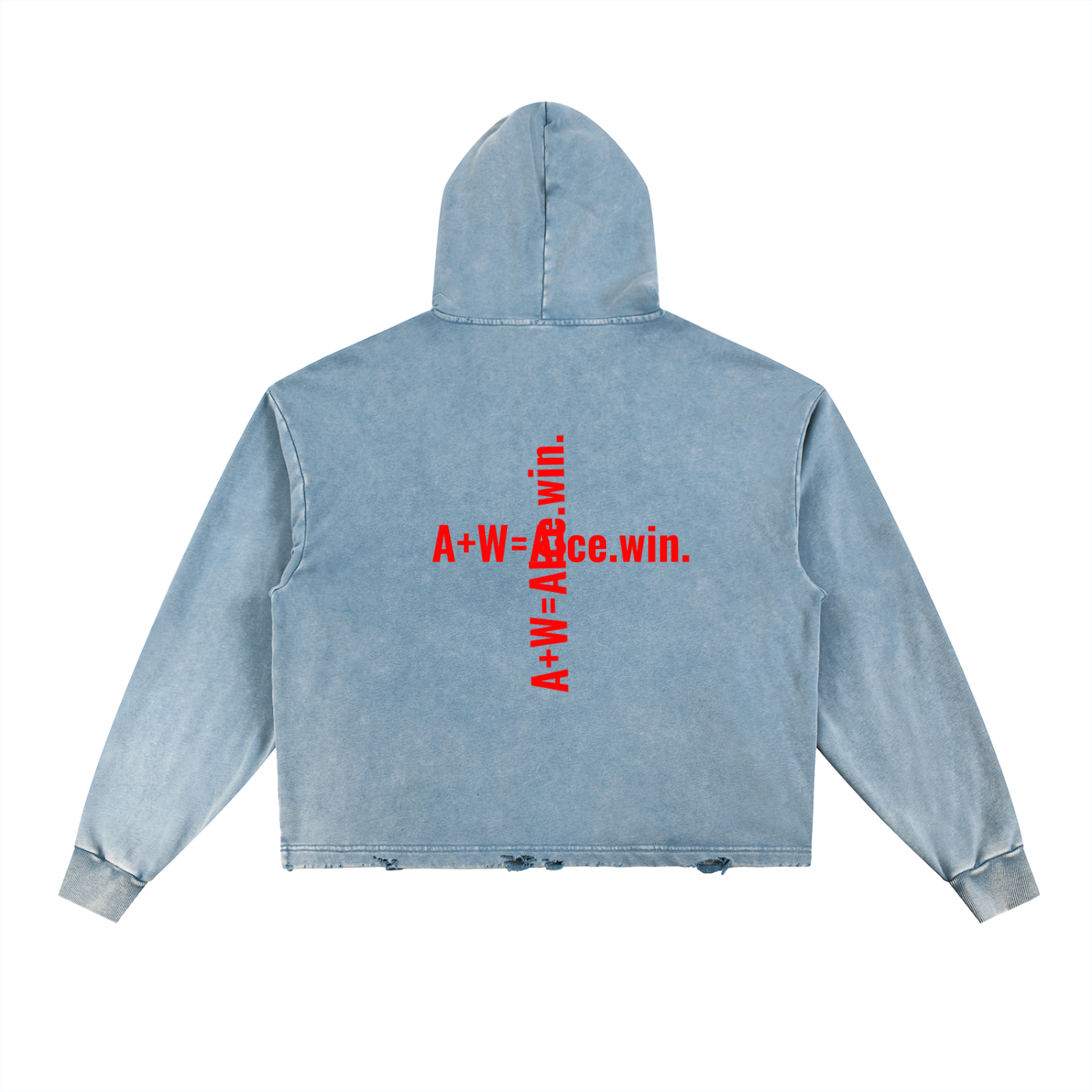 Alce Win Raw Hem Hoodie