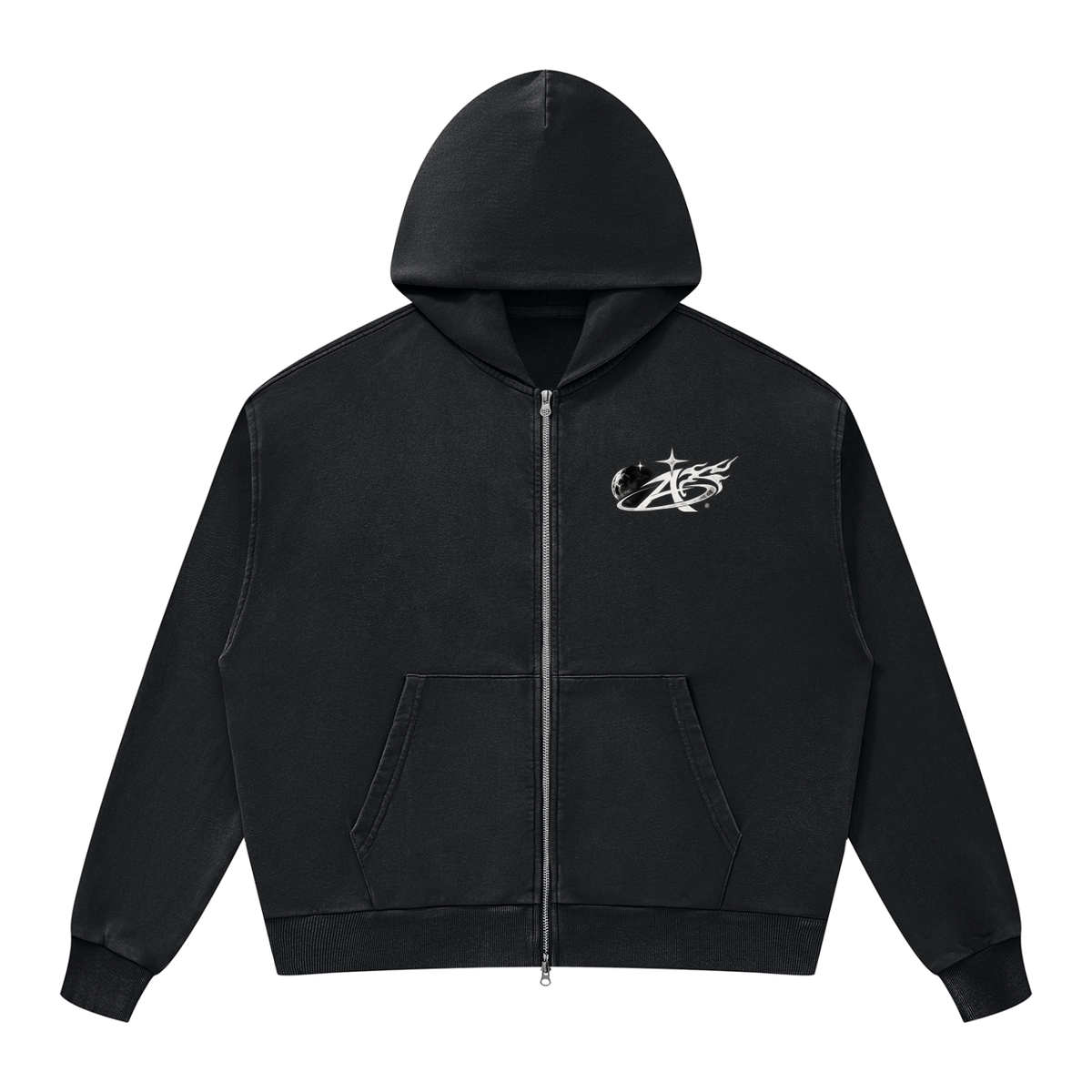 Mineral Wash Full Zip Hoodie