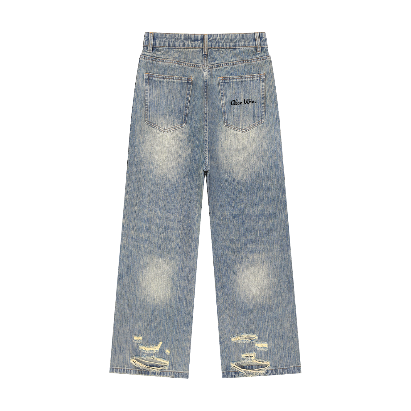 Distressed Denim Jeans - Alce Win.