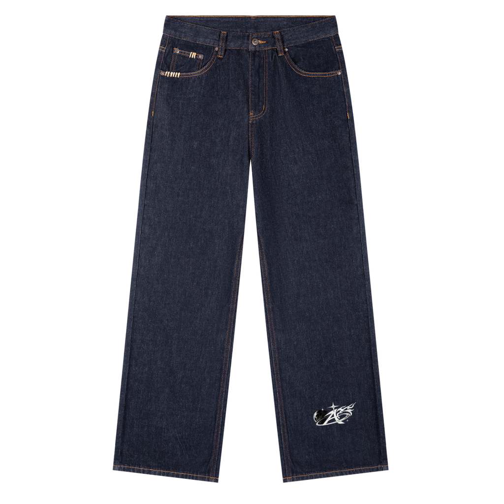 Vintage Wash Denim Jeans