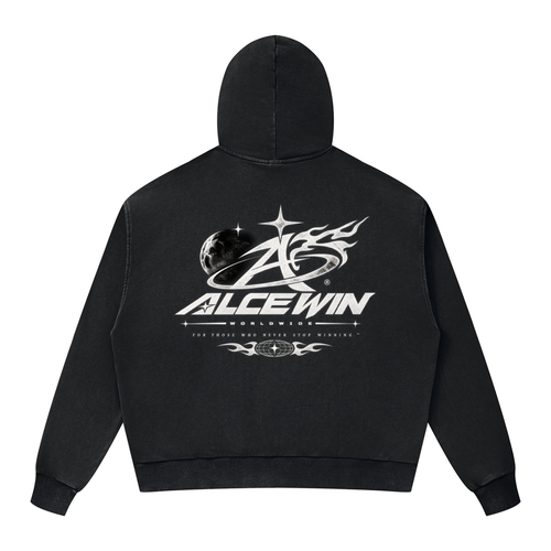 Mineral Wash Full Zip Hoodie