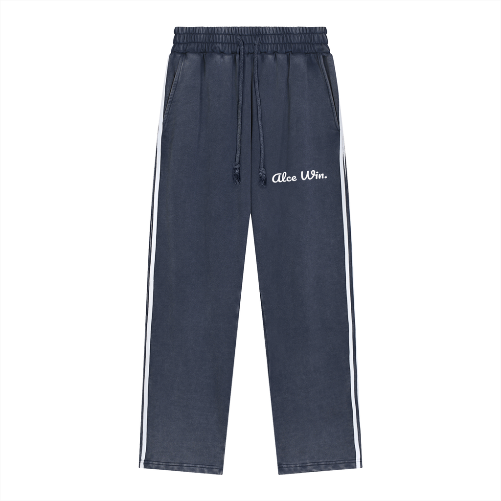 Alce win Snow Washed Contrast Tape Sweatpants