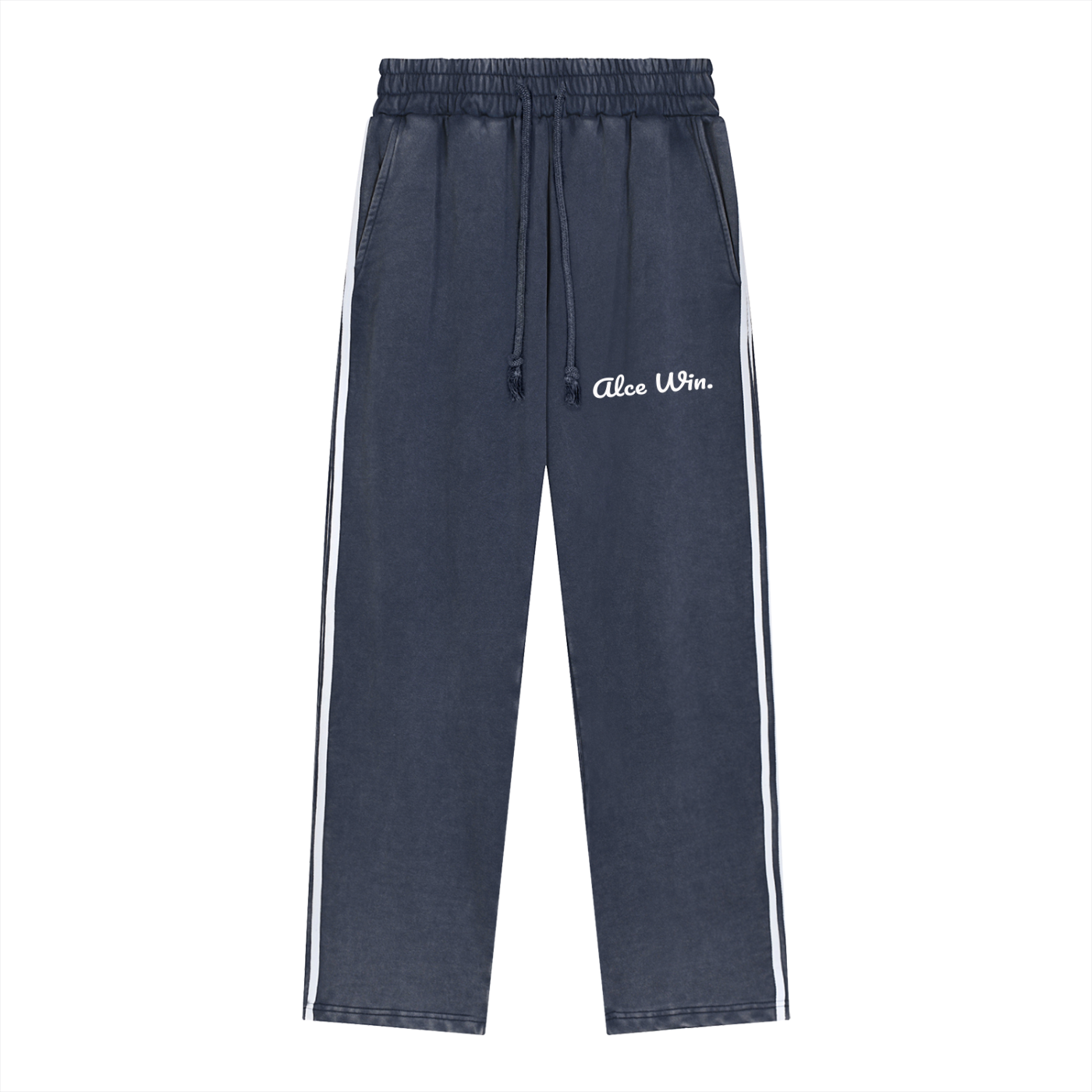 Alce win Snow Washed Contrast Tape Sweatpants