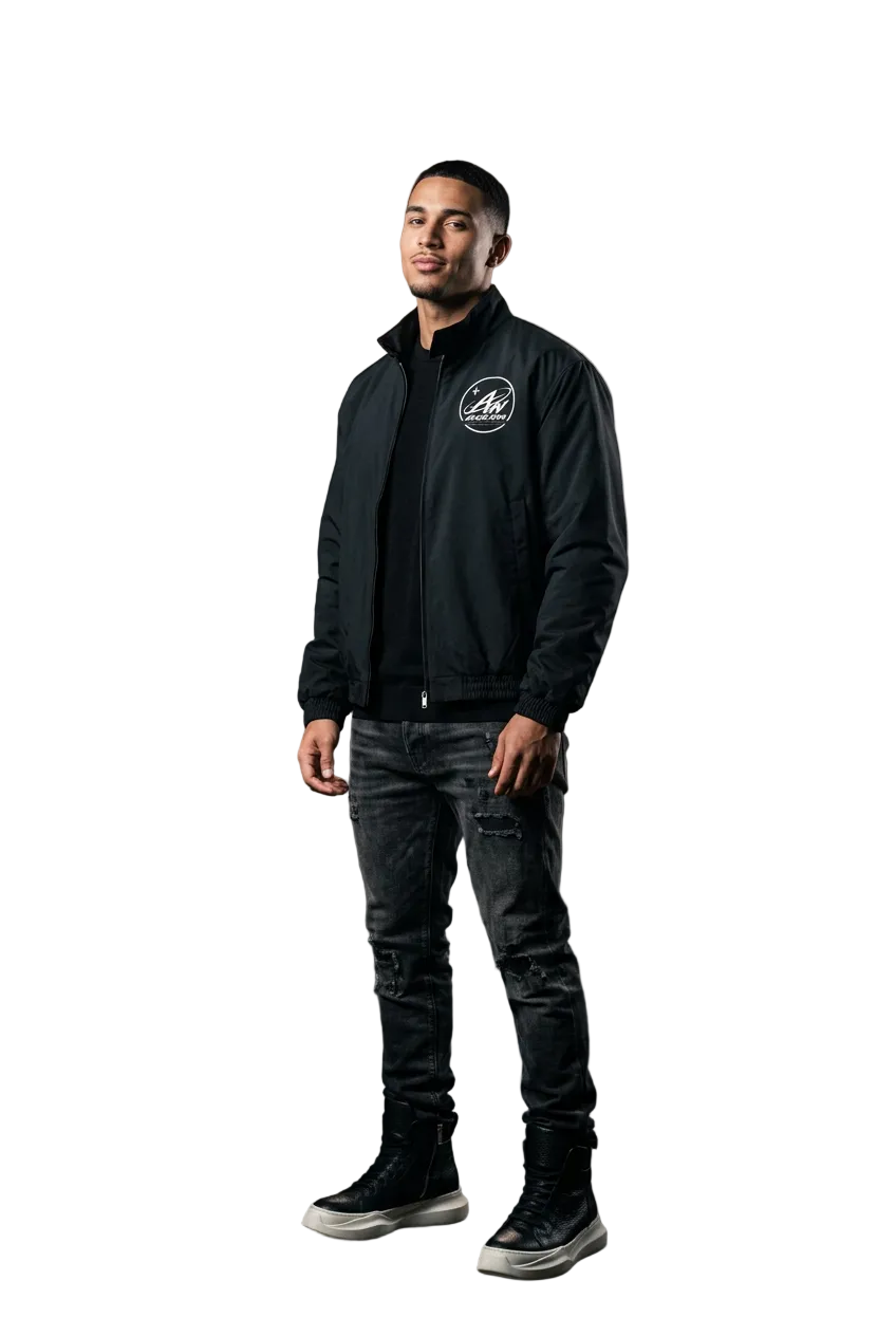 Brimeti Bomber Jacket on a male model