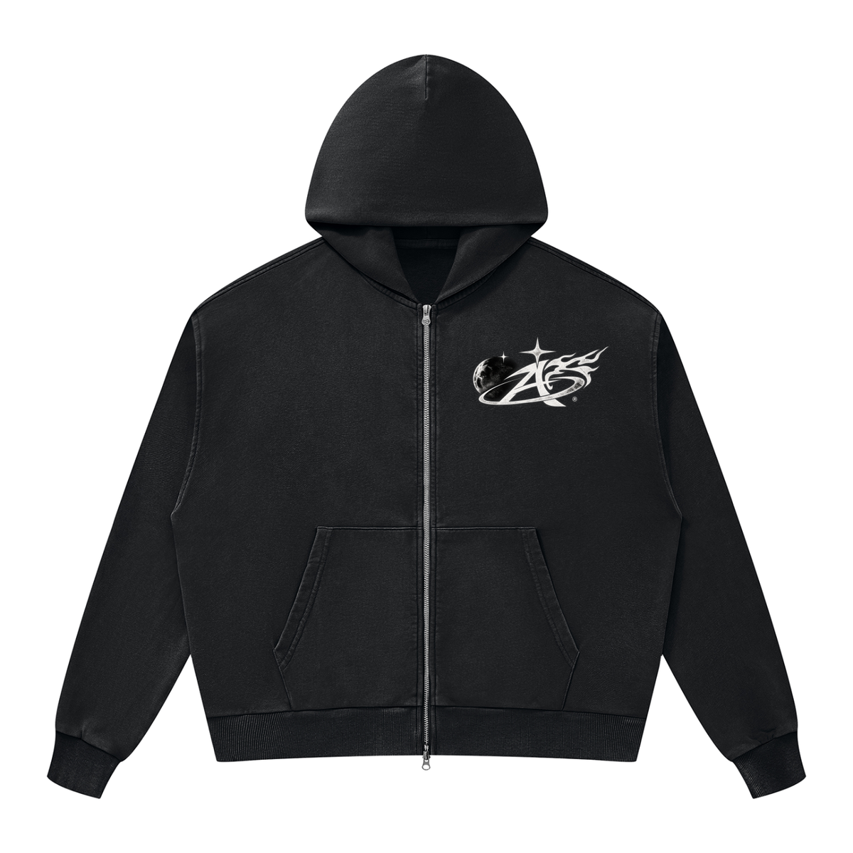 Mineral Wash Full Zip Hoodie