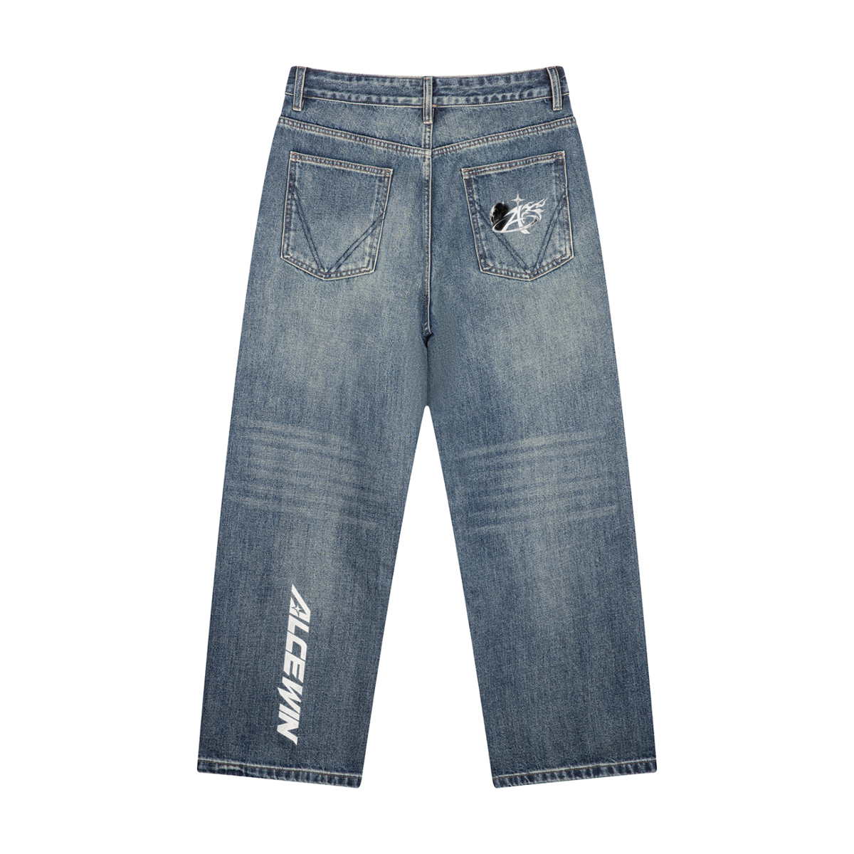 Vintage Straight Leg Denim Jeans