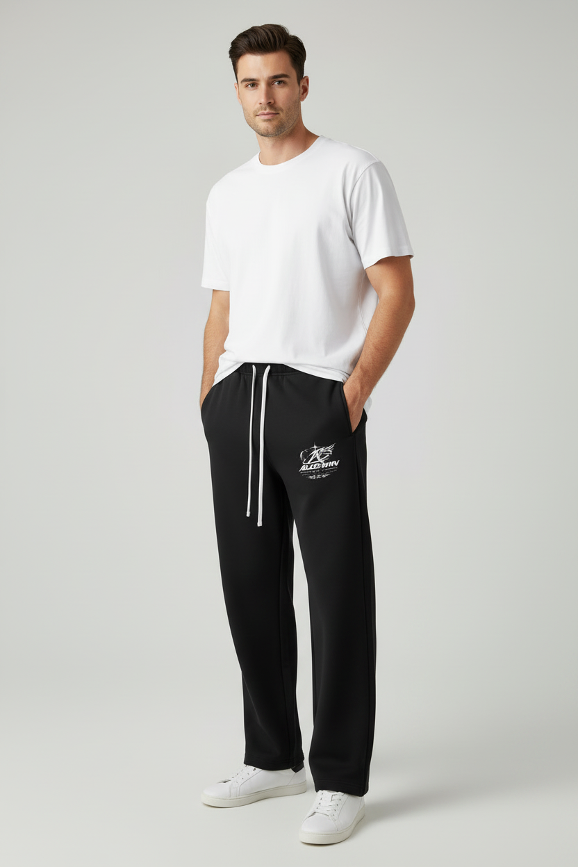 Fleece Straight Leg Pants on Male Model – V2