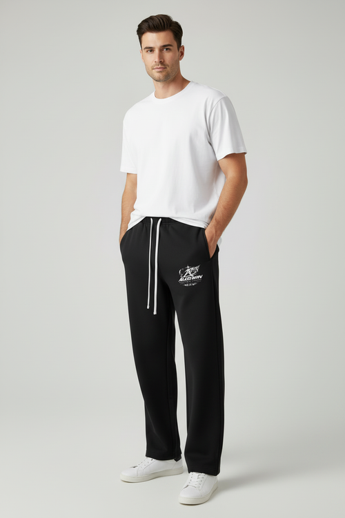 Fleece Straight Leg Pants on Male Model – V2